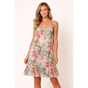 Tommy Bahama Night Gown Womens Small Floral Short Sleep Dress Sleepwear NWT